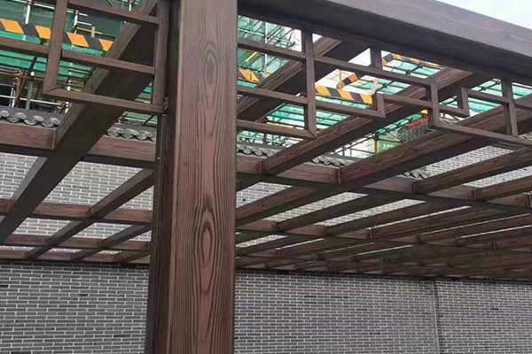 贵港车库入口不锈钢仿木纹漆施工